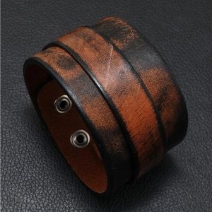 Leather cuff bracelets